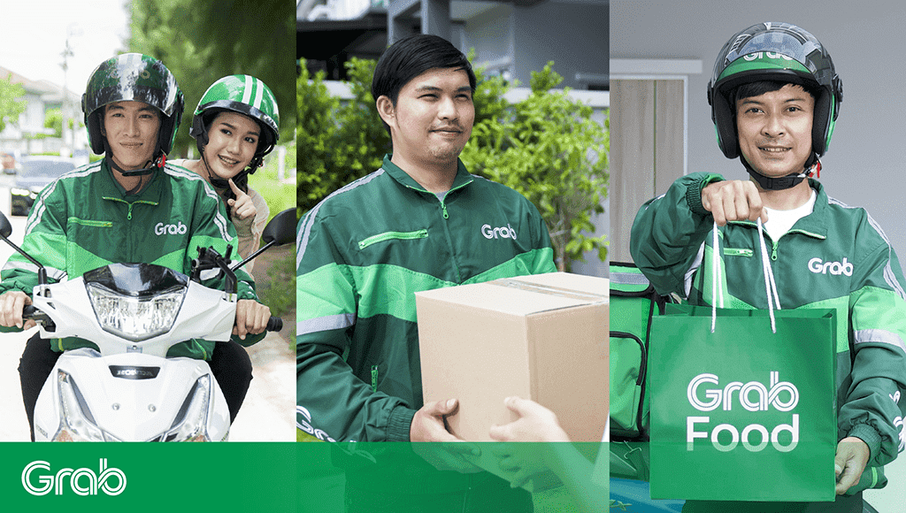 สมัครขับรถมอเตอร์ไซต์ ส่งอาหารแกร็บฟู้ด GrabFood ส่งคนแกร็บวิน Grab Win ส่งพัสดุ GrabExpress